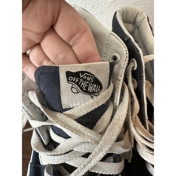 Vans High Top Sneakers Women's Size 10 Men's Size 8.5 Navy Shoes - Picture 8 of 10